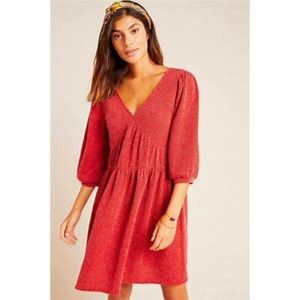 Anthropologie Lauren Tiered Tunic Dress Size Large